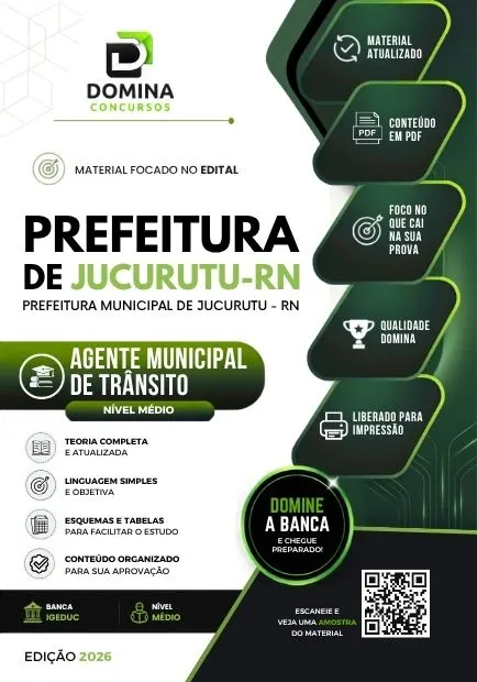 Agente Municipal de Trânsito Jucurutu RN | Apostila 2026