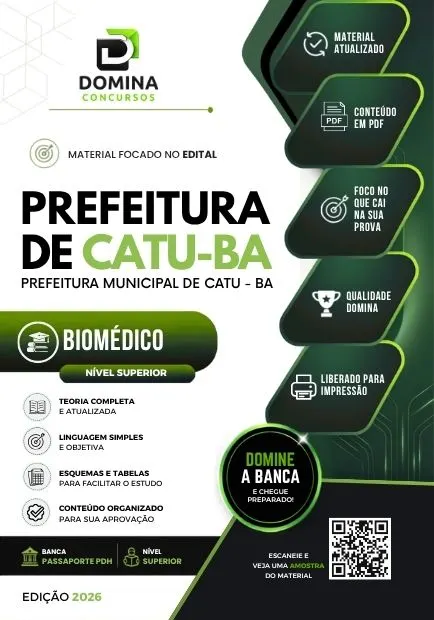 Biomédico Catu BA | Apostila 2026