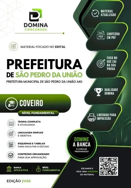 Coveiro São Pedro da União MG | Apostila 2026