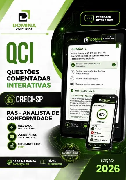 PAS Analista de Conformidade CRECI SP | 1250 Questões Comentadas 2026