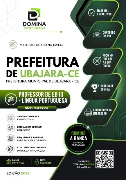 Professor de Português Ubajara CE | Apostila 2026