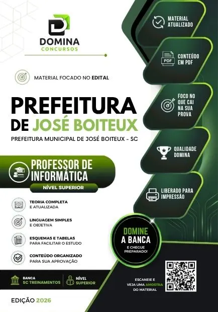 Professor de Informática José Boiteux SC | Apostila 2026