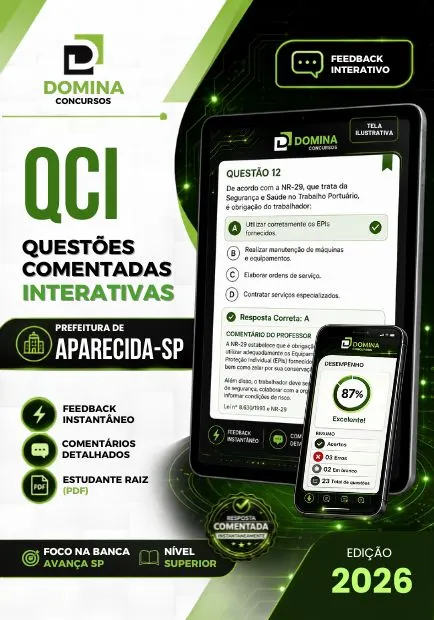 Aparecida SP – Nível Superior | 1000 Questões Comentadas 2026