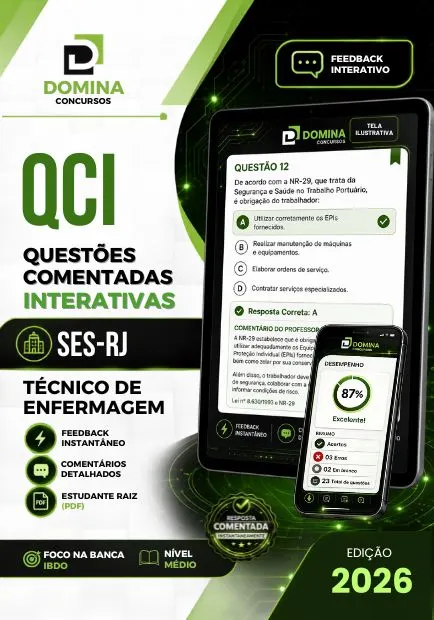 Técnico de Enfermagem SES RJ | 750 Questões Comentadas 2026