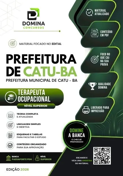 Terapeuta Ocupacional Catu BA | Apostila 2026