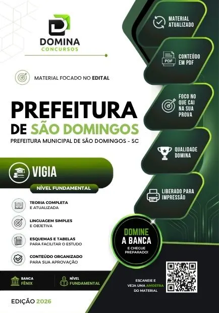 Vigia São Domingos SC | Apostila 2026