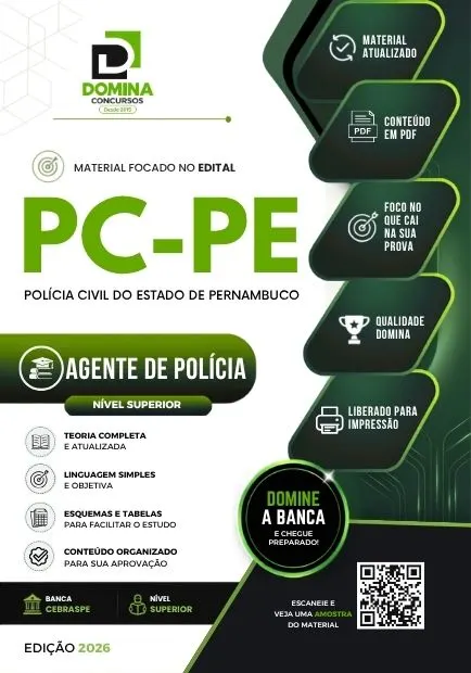 Agente de Polícia PC PE | Apostila 2026