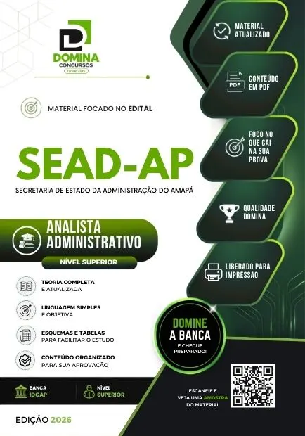 Analista Administrativo SEAD AP | Apostila 2026