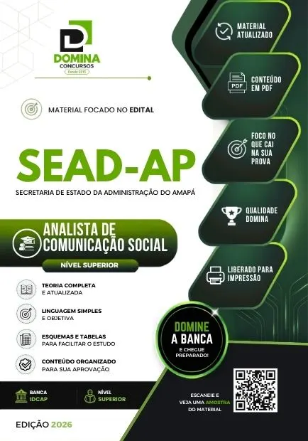 Analista de Comunicação Social SEAD AP | Apostila 2026