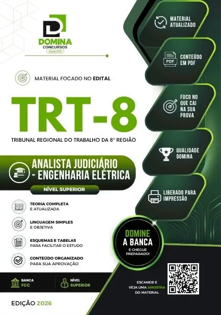 Analista Judiciário Engenharia Elétrica TRT 8 Região | Apostila 2026
