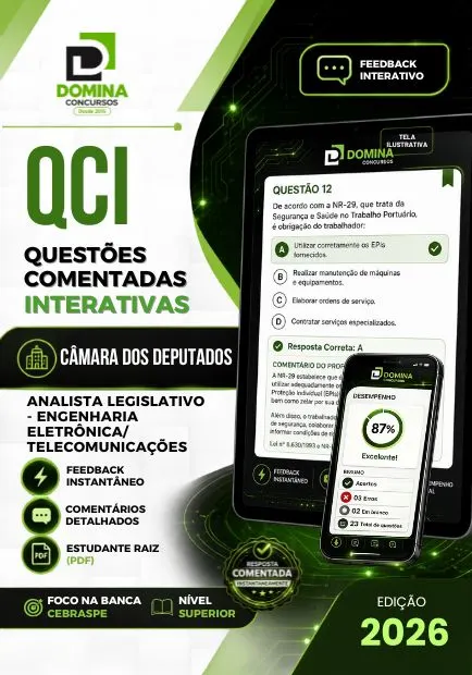 Analista Legislativo Engenharia Eletrônica Câmara dos Deputados DF | 1500 Questões Comentadas 2026