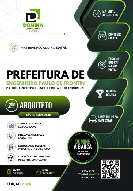Arquiteto Engenheiro Paulo de Frontin RJ | Apostila 2026