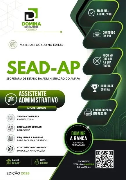 Assistente Administrativo SEAD AP | Apostila 2026
