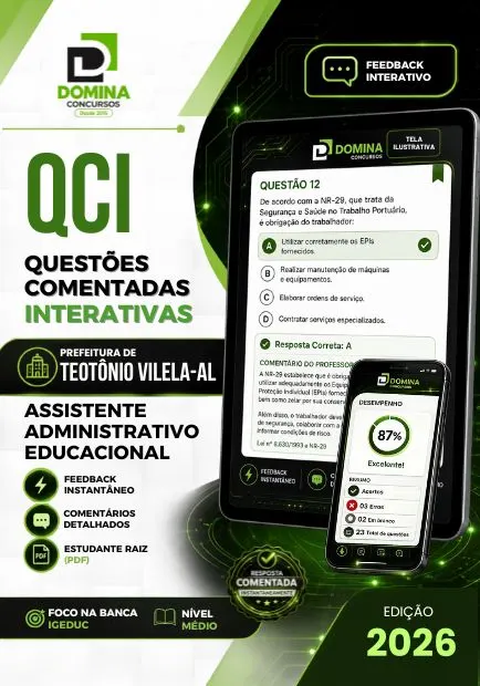 Assistente Administrativo Educacional Teotônio Vilela AL | 750 Questões Comentadas 2026