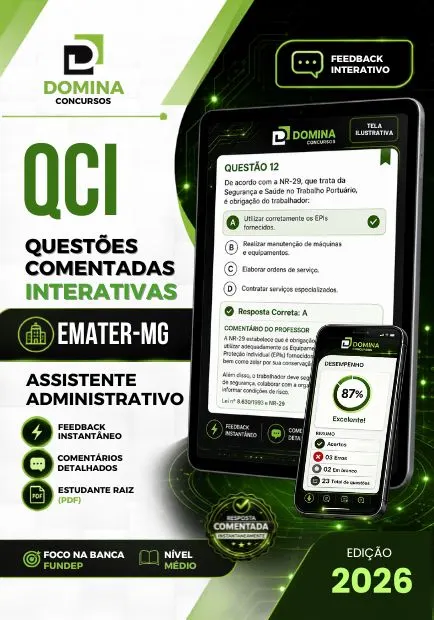 Assistente Administrativo EMATER MG | 750 Questões Comentadas 2026