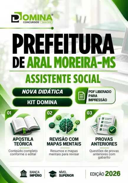 Assistente Social Aral Moreira MS | Apostila 2026