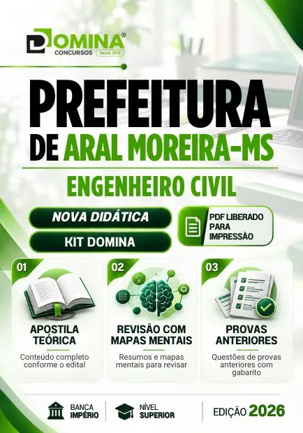 Engenheiro Civil Aral Moreira MS | Apostila 2026