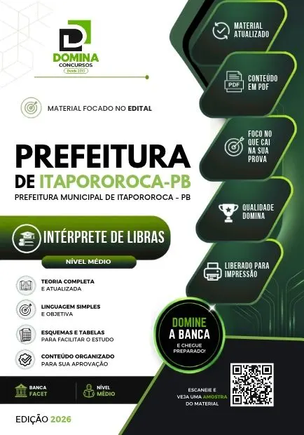 Intérprete de Libras Itapororoca PB | Apostila 2026