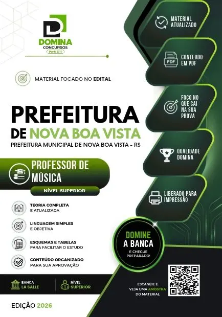 Professor de Música Nova Boa Vista RS | Apostila 2026