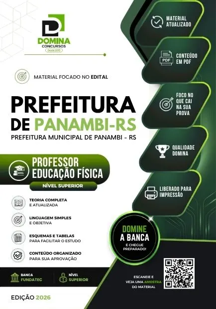 Professor de Educação Física Panambi RS | Apostila 2026