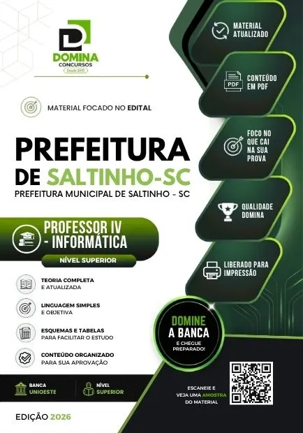 Professor de Informática Saltinho SC | Apostila 2026