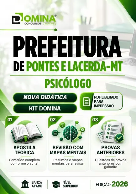 Psicólogo Social Pontes e Lacerda MT | Apostila 2026
