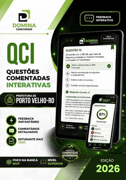 Porto Velho RO – Nível Superior | 1000 Questões Comentadas 2026