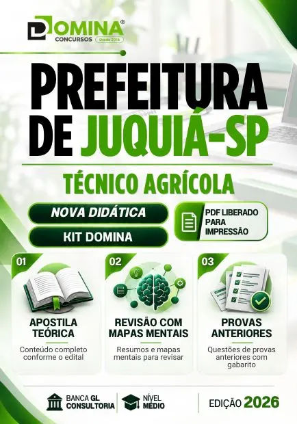 Técnico Agrícola Juquiá SP | Apostila 2026