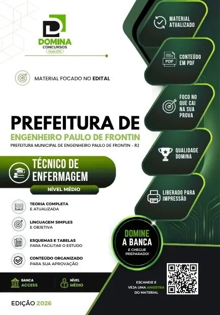 Técnico de Enfermagem Engenheiro Paulo de Frontin RJ | Apostila 2026