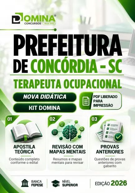 Terapeuta Ocupacional Concórdia SC | Apostila 2026
