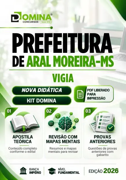 Vigia Aral Moreira MS | Apostila 2026