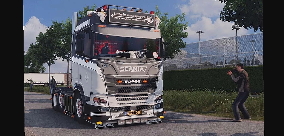 МОД Ludwig Scania R590 Lowcab Trailer v1.0 ДЛЯ EURO TRUCK SIMULATOR 2