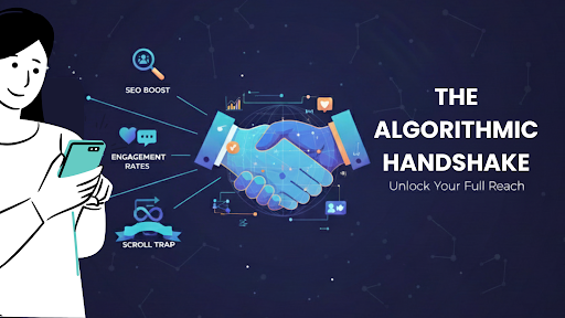 A visually compelling graphic showing an Instagram Reel with a strong, keyword-rich caption highlighting the importance of SEO.