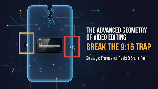 Strategic video aspect ratios for short-form content on a mobile phone screen showing a 4:5 crop.