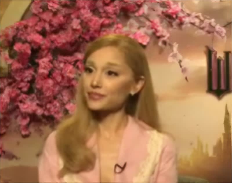 Ariana Grande photographed during press for Wicked in 2024