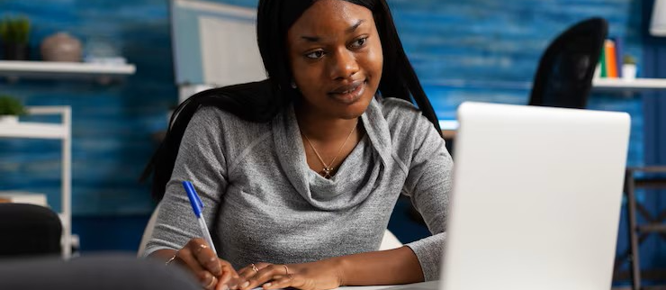 Candidate taking online assessment
