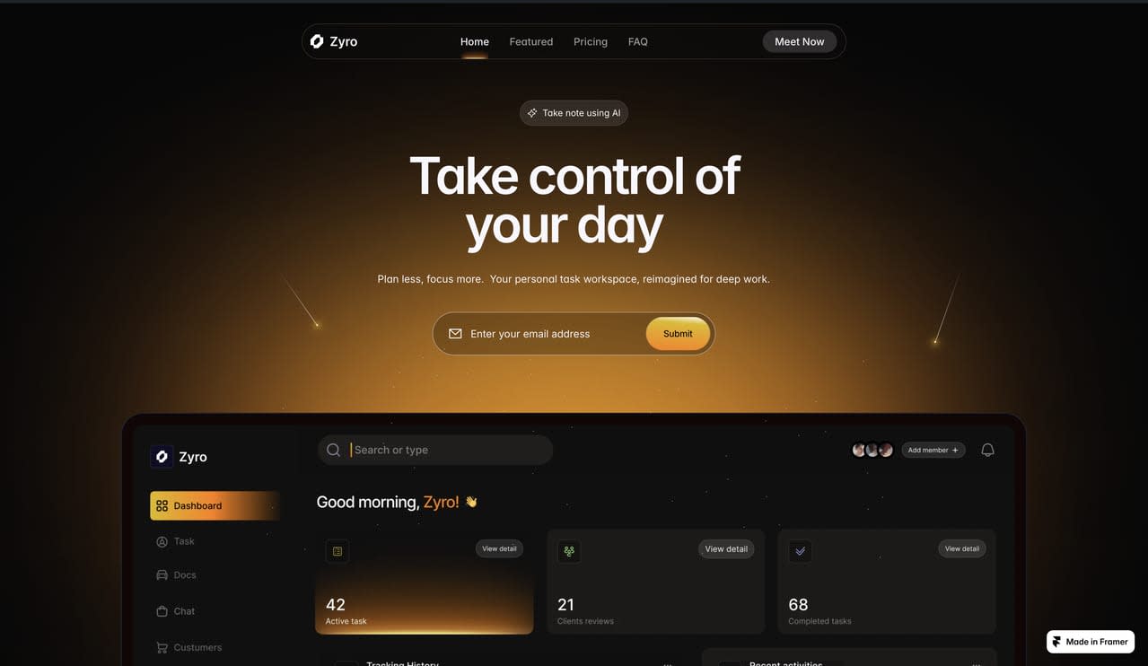 Zyro screenshot