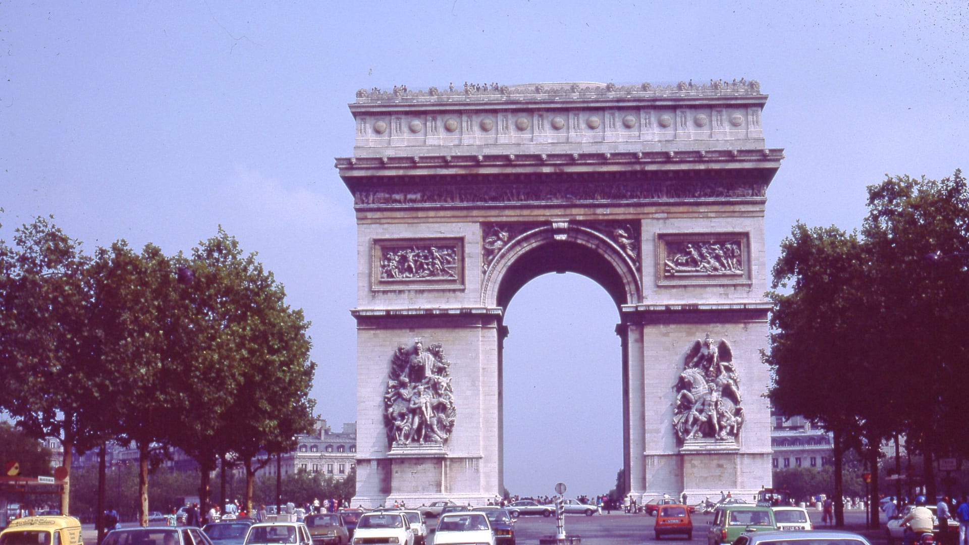 Vintage Arc de Triomphe view