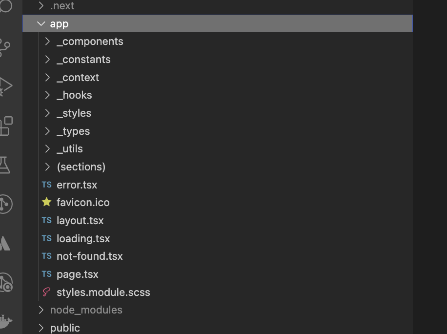 Image of the restructured, organised folder structure of this project