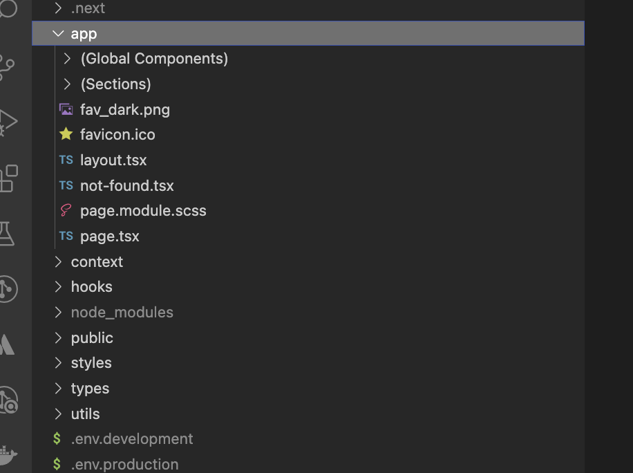 Image of the chaotic folder structure of this project prior to the refactor