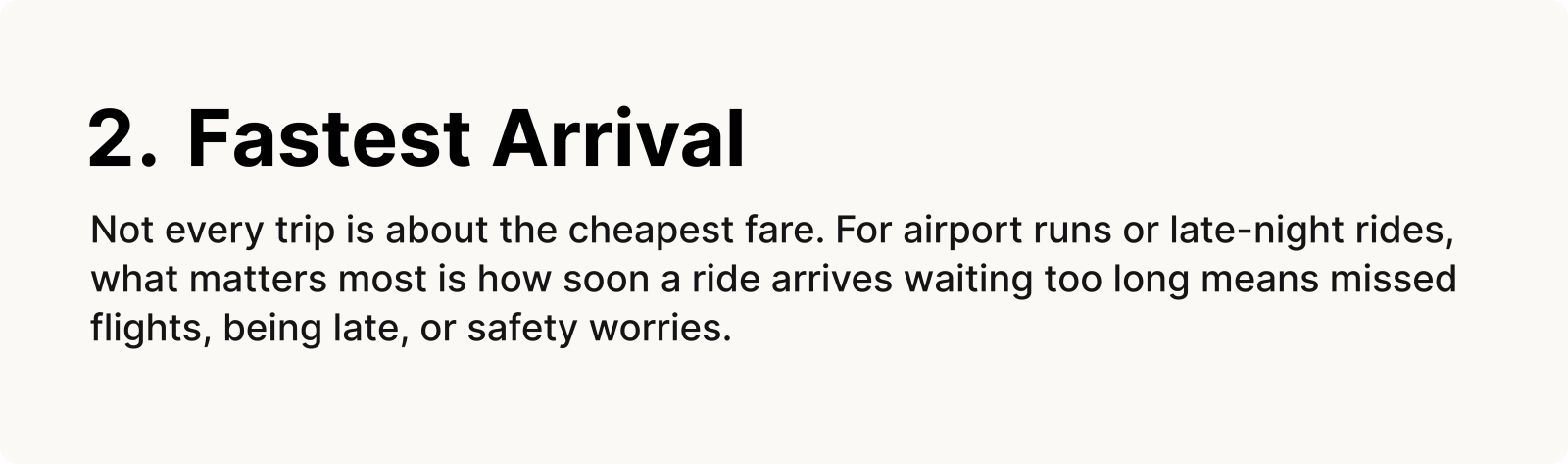 Fastest Arrival