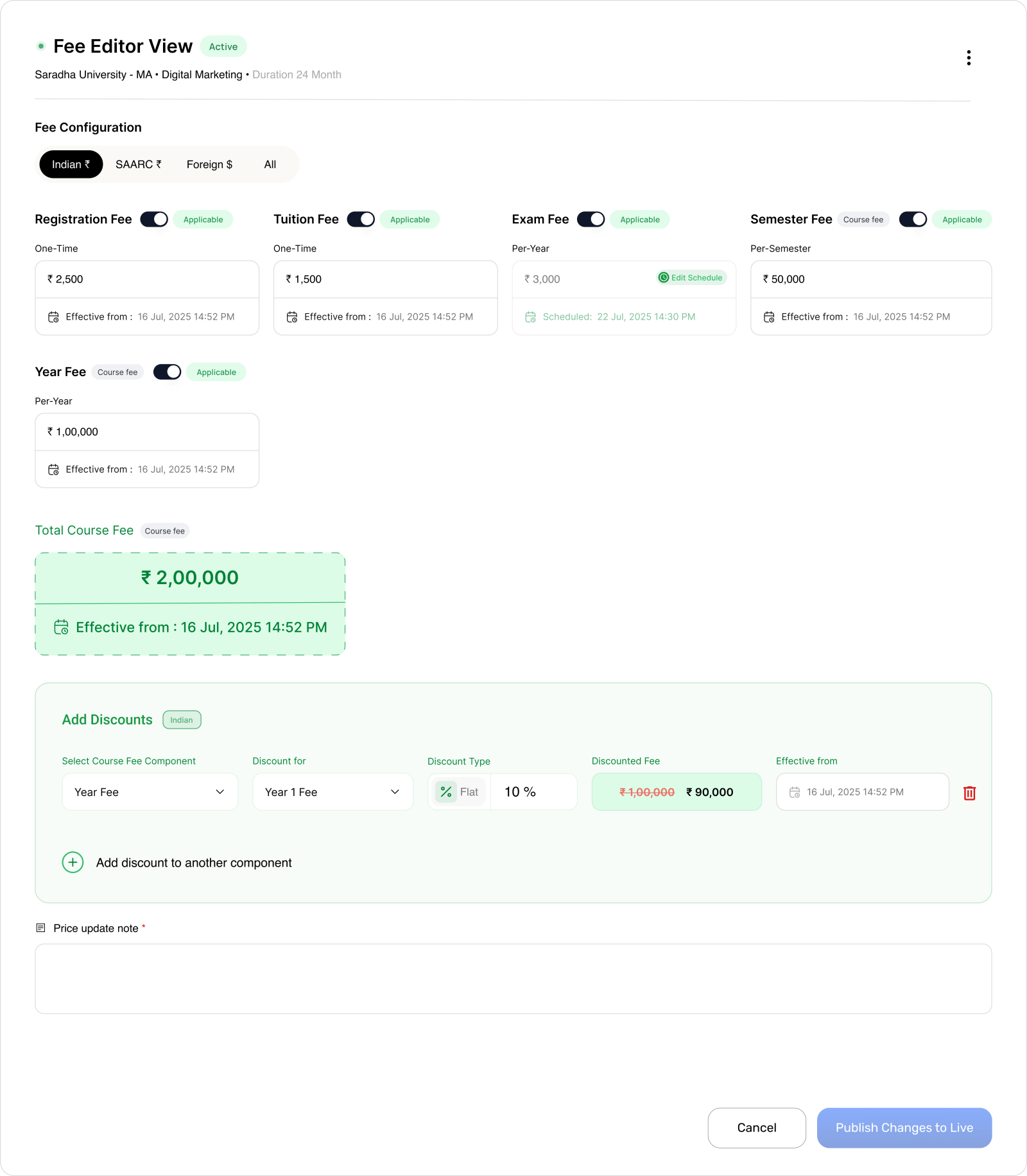 Fee-editor