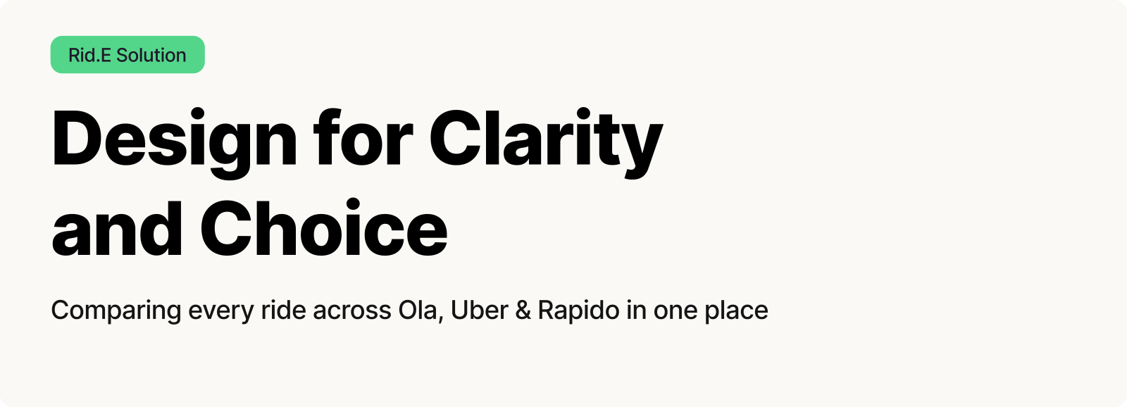 Design for Clarity 