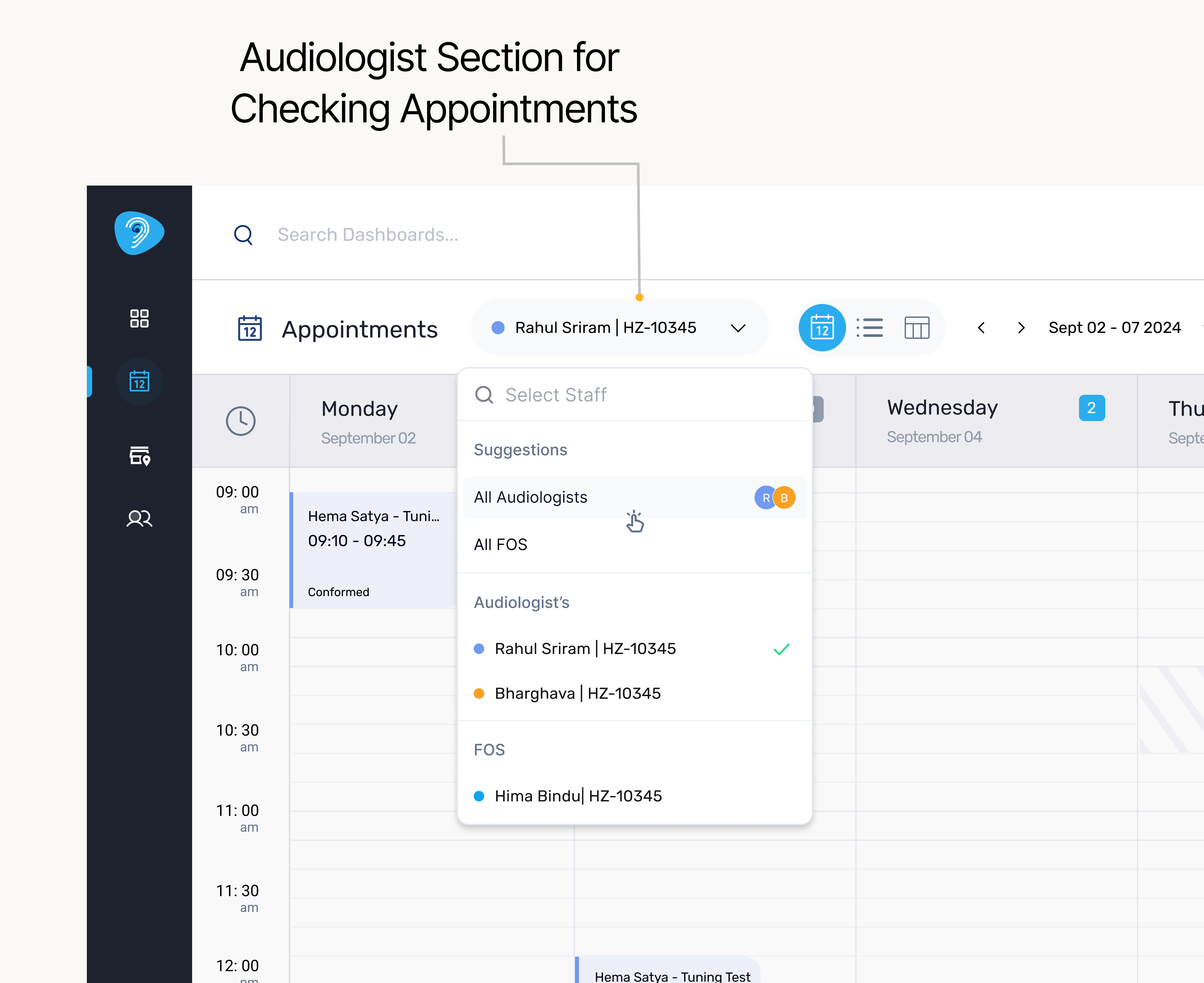 View Calendar Based on Person