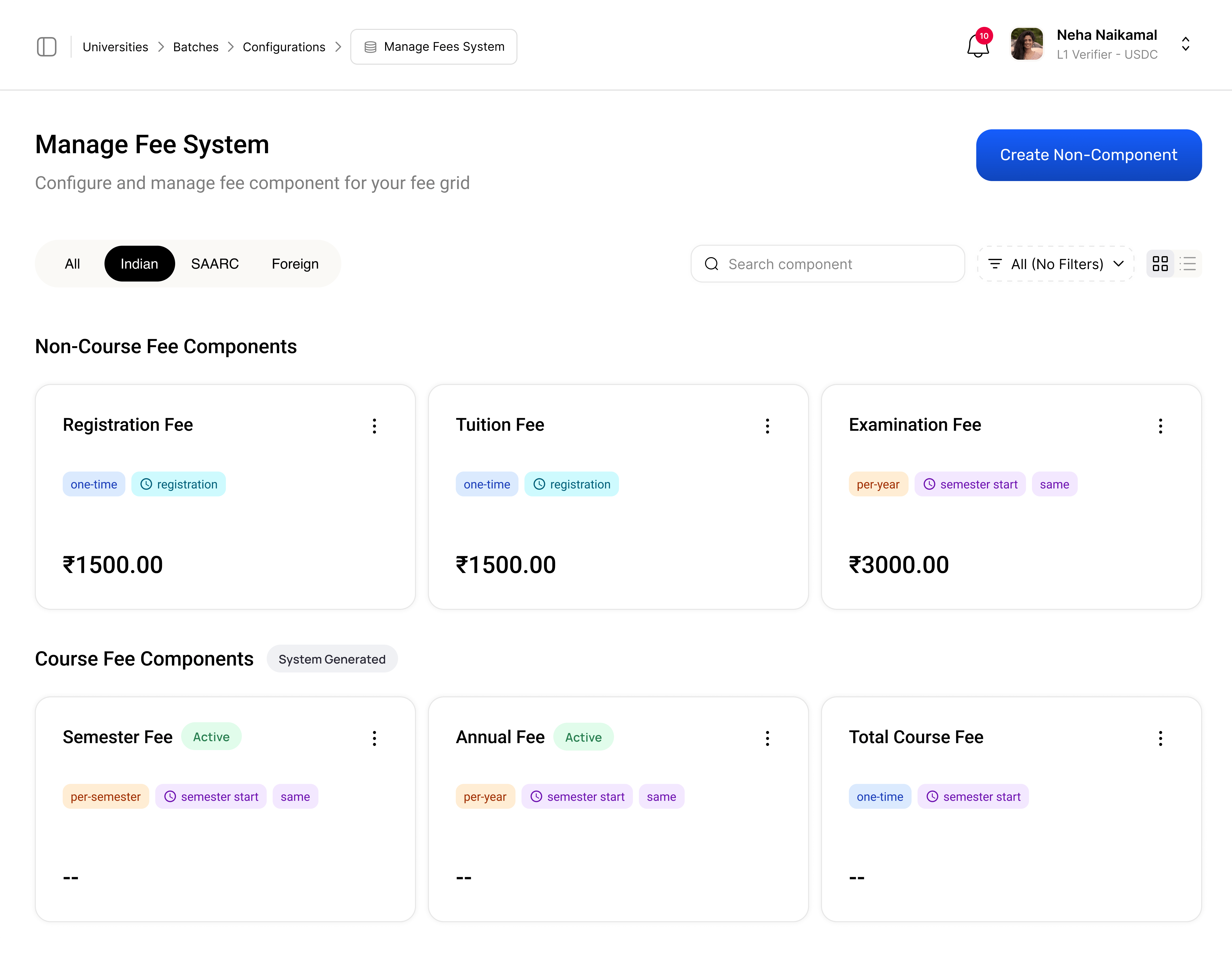 Fee-Component