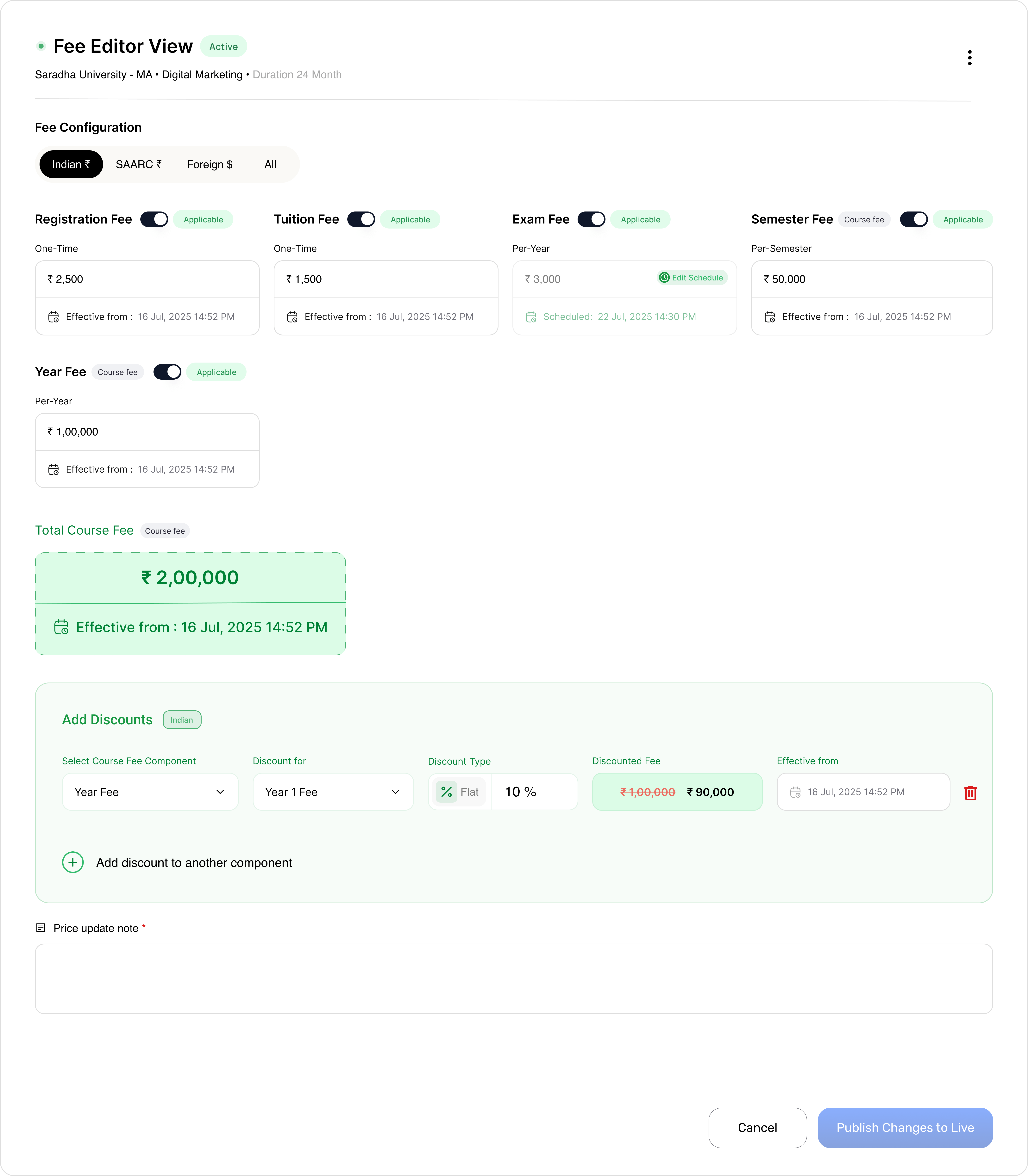 Fee-editor