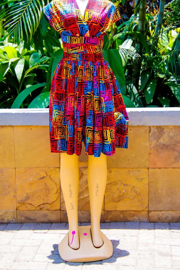 Ankara Flare Dress