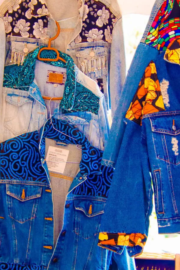 African-inspired fabric appliqués