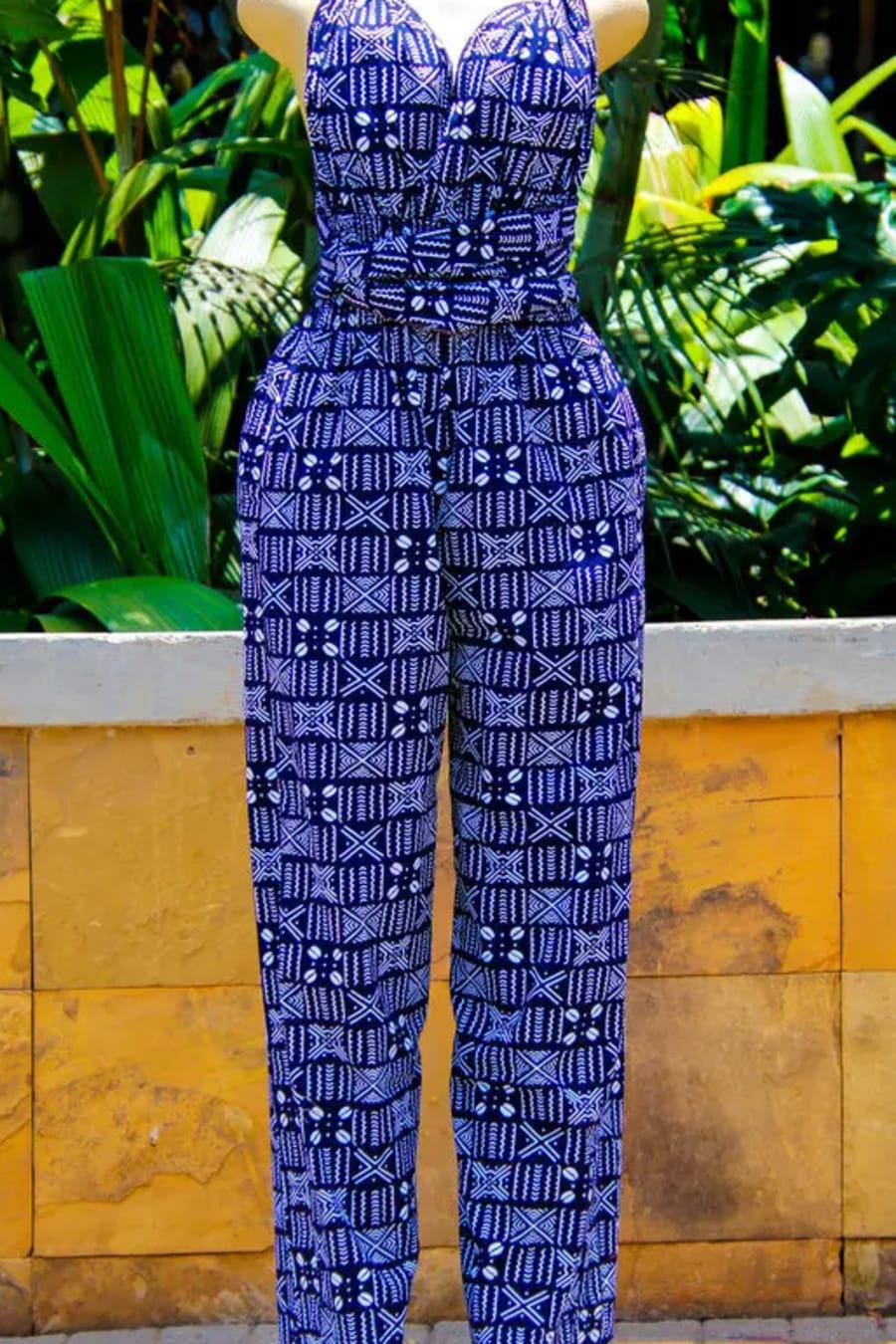 Fitted Ankara print jumpsuit, photo 1