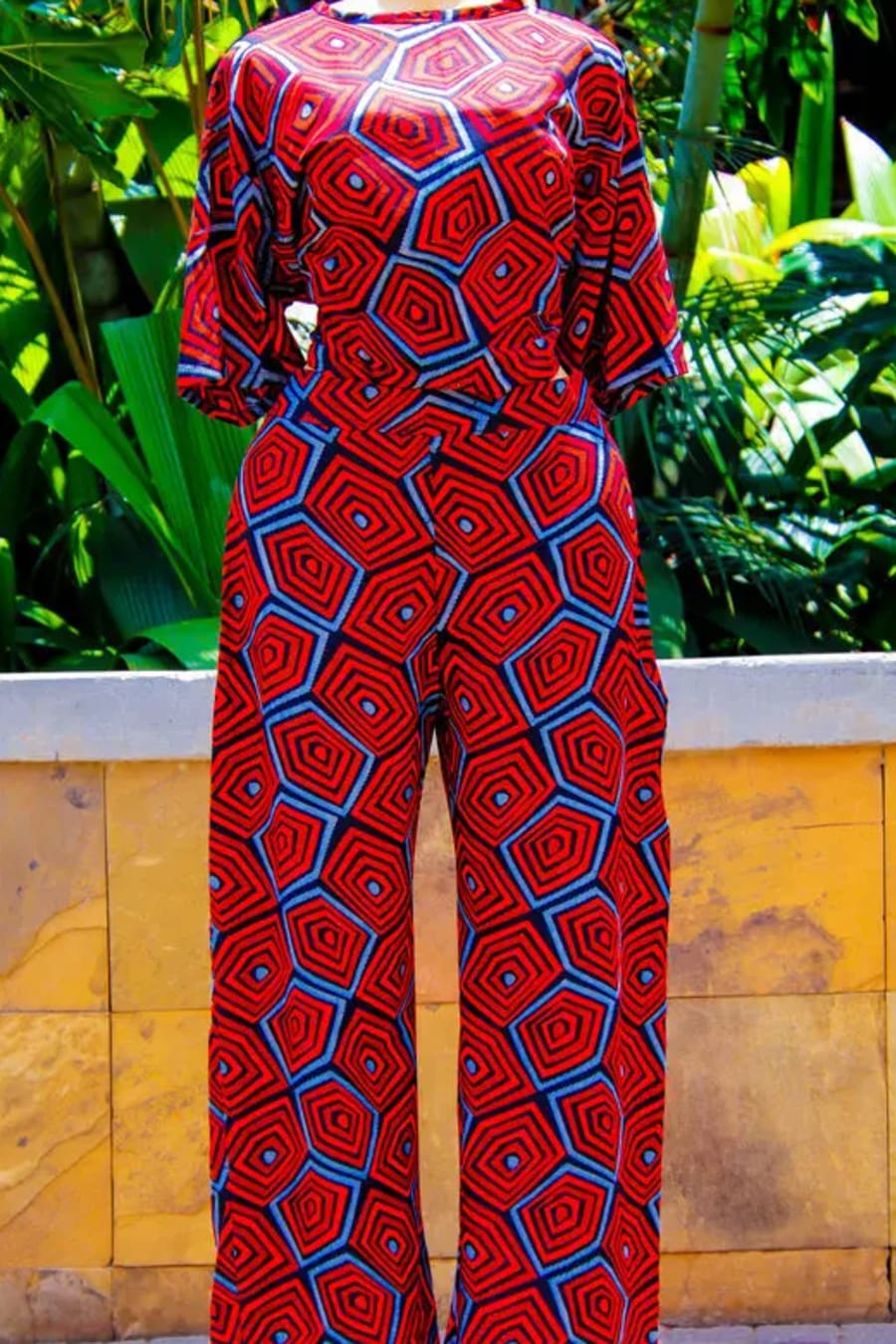 Geometric Ankara jumpsuit, photo 1